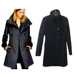 Aritzia Babaton Talula Pea Coat Bromley Cashmere Wool Jacket Pocket Cozy Minimal